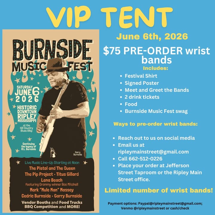 Burnside Music Fest VIP Wristbands Now Available: Get Exclusive Access to June 2026 Event in Historic Ripley