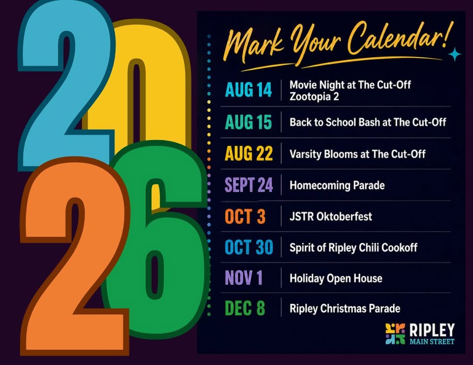 Downtown Ripley Gears Up for Exciting Events—Mark Your Calendars Now!