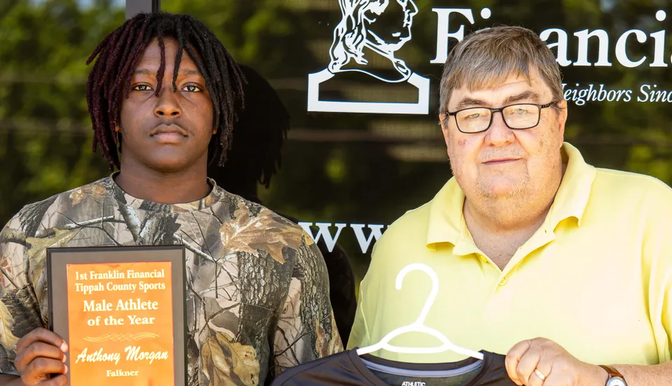 Anthony Morgan Earns Prestigious Franklin Financial Tippah County Sports Male Athlete of the Year Award