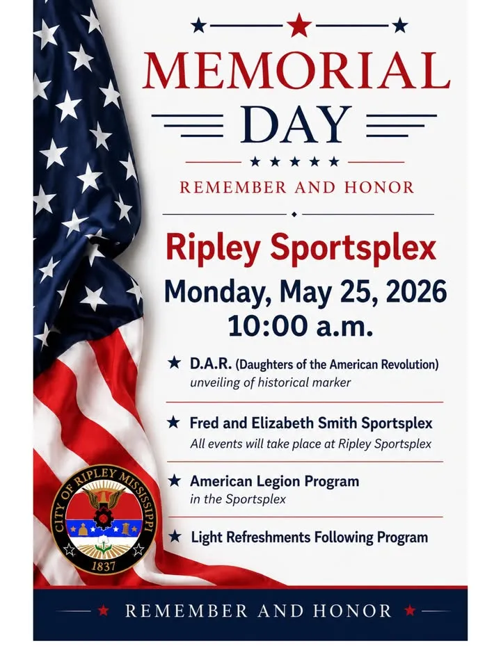 Ripley Honors Fallen Heroes with Memorial Day Ceremony and Historical Marker Unveiling